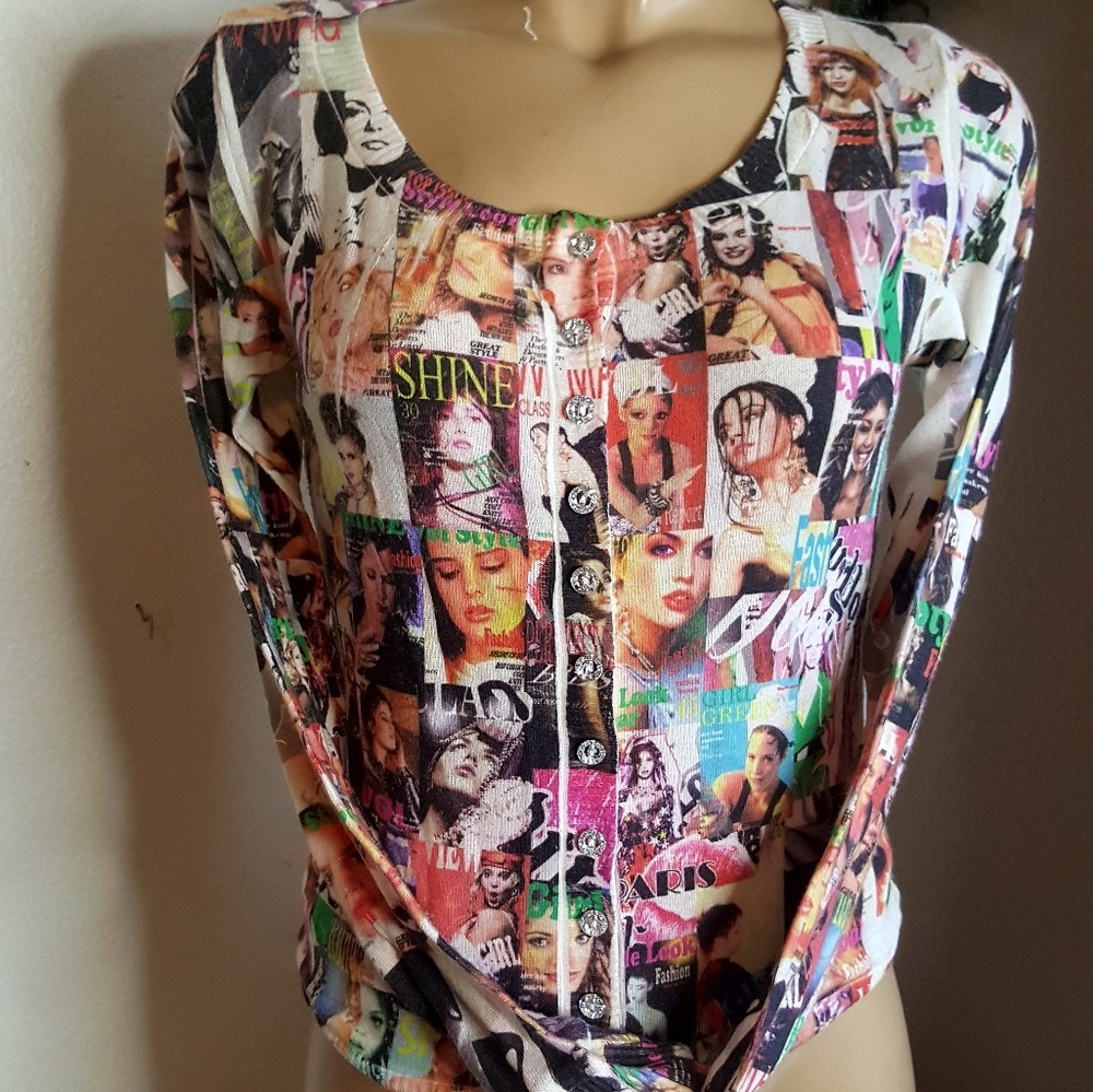 Crimson ivy famous cover faces cardigan size S